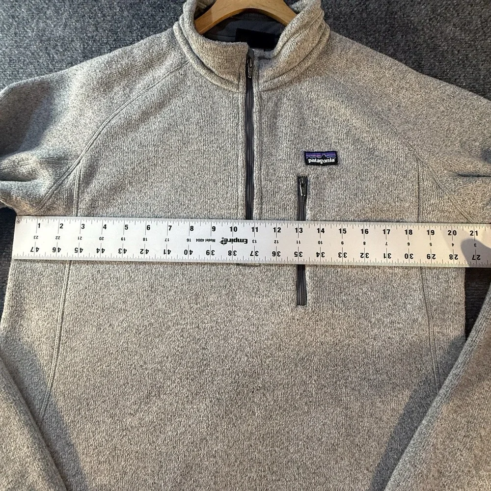 Patagonia Better Sweater Men's M Gray 1/4 Zip Fleece Pullover Jacket Pocket